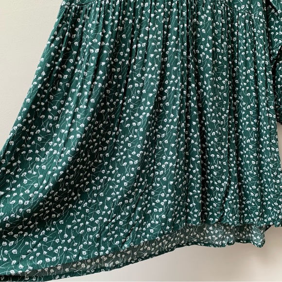 Monki Green Floral Dress size medium long sleeve - Picture 7 of 7